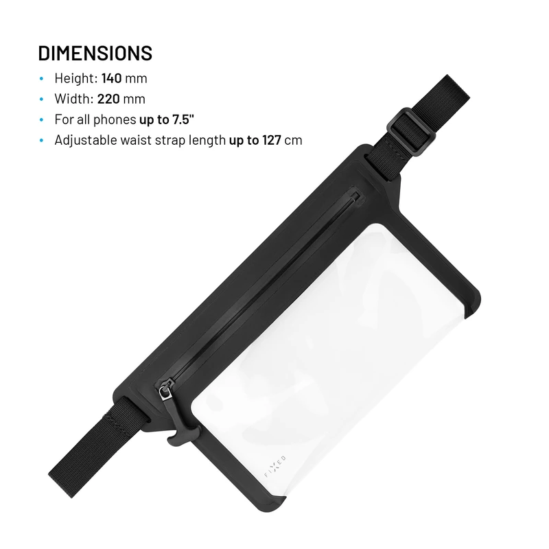 FIXED DRY BELT Waterproof Smartphone waist case Black - 8018137