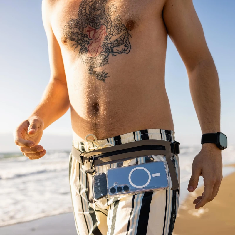 FIXED DRY BELT Waterproof Smartphone waist case Khaki - 8018138