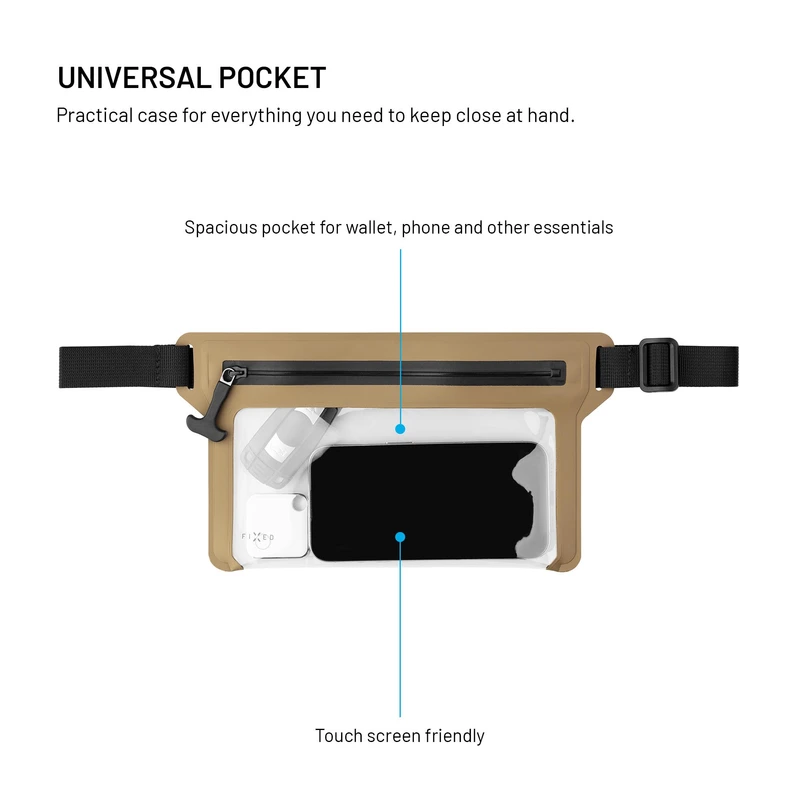 FIXED DRY BELT Waterproof Smartphone waist case Khaki - 8018138