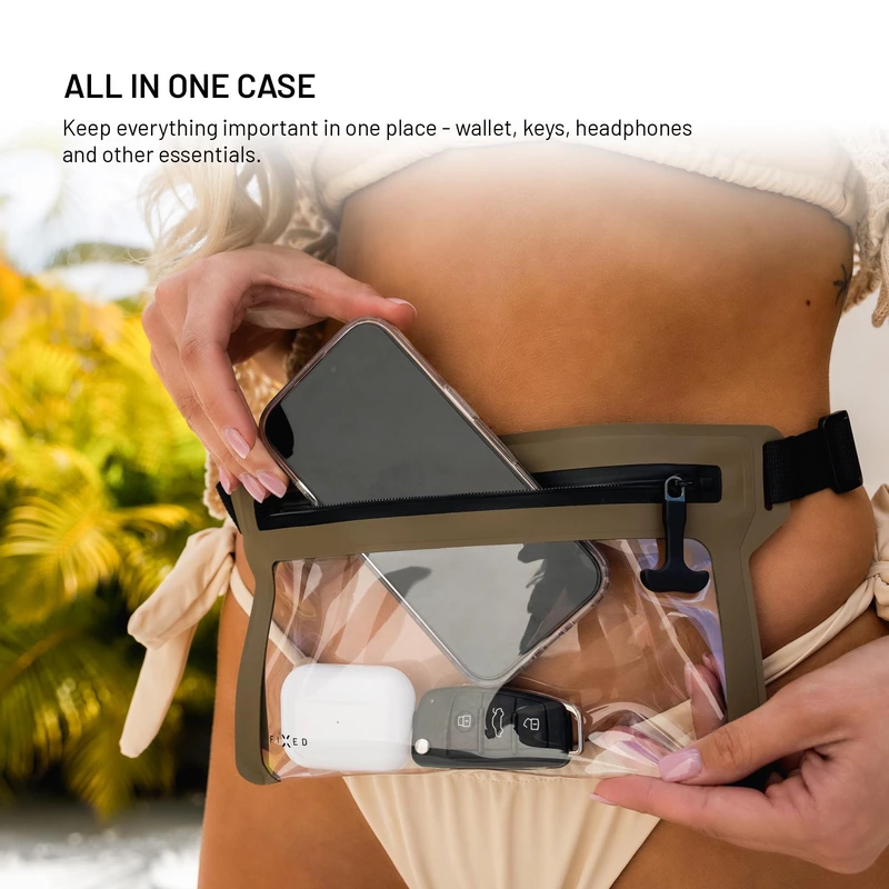 FIXED DRY BELT Waterproof Smartphone waist case Khaki - 8018138