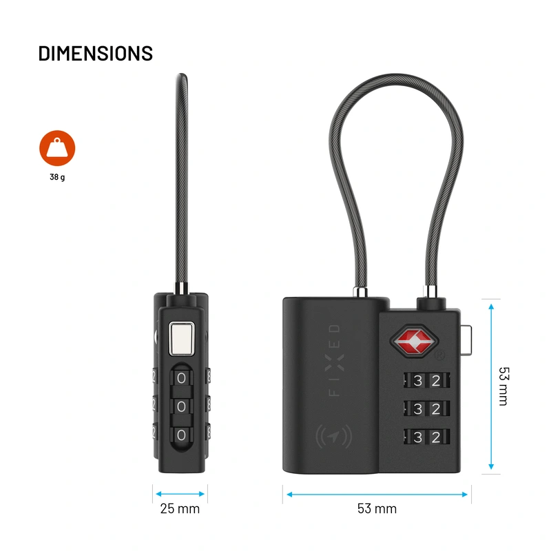FIXED Tag Lock for Apple Find My Black - 8018144
