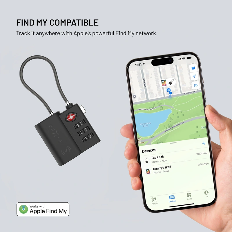 FIXED Tag Lock for Apple Find My Black - 8018144