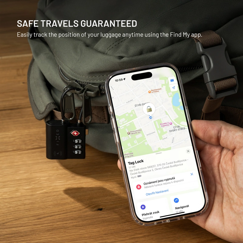 FIXED Tag Lock for Apple Find My Black - 8018144