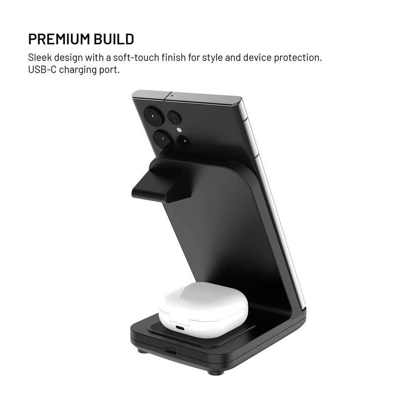 FIXED 2in1 Universal Wireless Charging station Black - 8018207