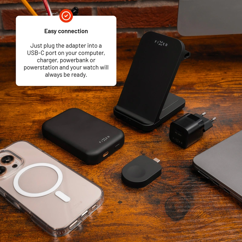 FIXED Wireless USB-C charger for Apple Watch Black - 8018214