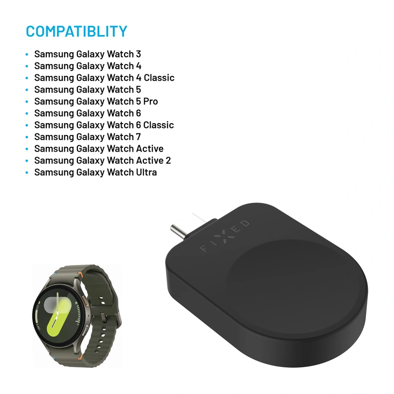 FIXED Wireless USB-C charger for Samsung Watch Black - 8018215