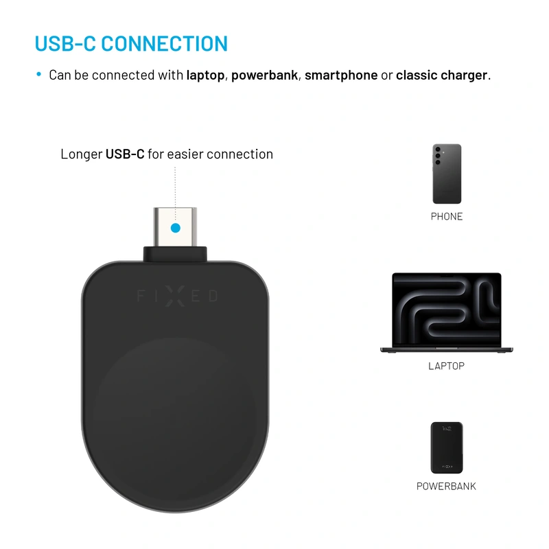 FIXED Wireless USB-C charger for Samsung Watch Black - 8018215