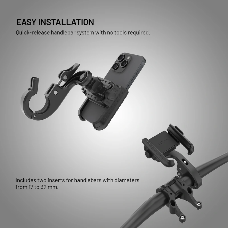 FIXED Bikee Plus Vista Bike Mount with Smart Lock Black - 8018226