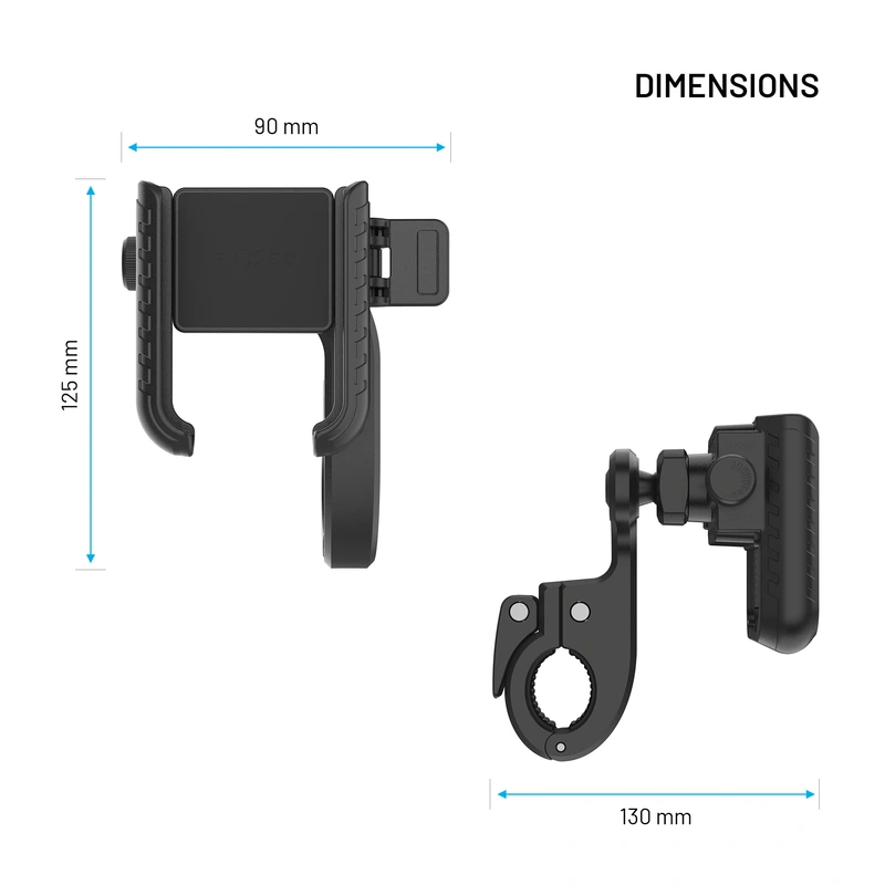 FIXED Bikee Plus Vista Bike Mount with Smart Lock Black - 8018226