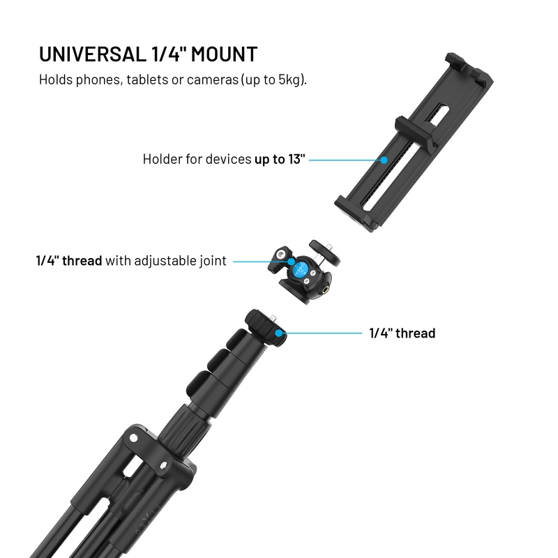 FIXED Creator Tripod Extra Long up to 190cm Black - 8018227