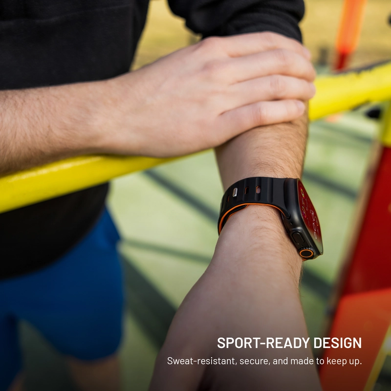 FIXED Mag Silicone Strap Apple Watch 42/44/45/46/49mm Black - 8018298