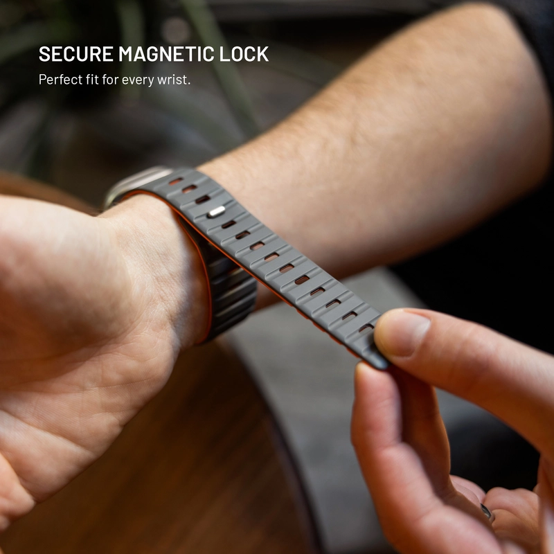 FIXED Mag Silicone Strap Apple Watch 42/44/45/46/49mm LightGrey - 8018299