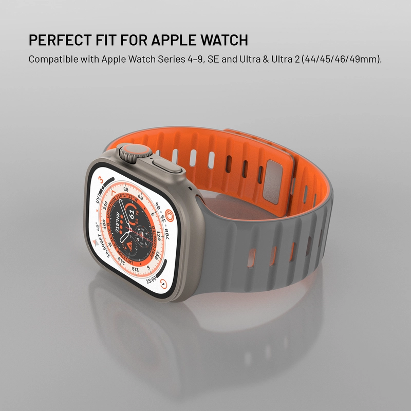 FIXED Mag Silicone Strap Apple Watch 42/44/45/46/49mm LightGrey - 8018299