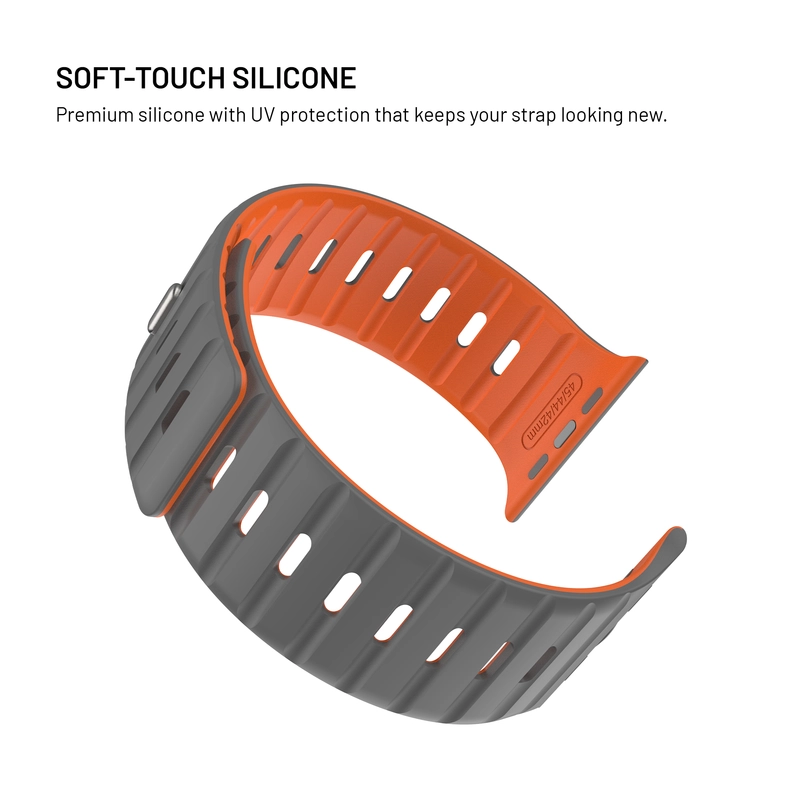 FIXED Mag Silicone Strap Apple Watch 42/44/45/46/49mm LightGrey - 8018299