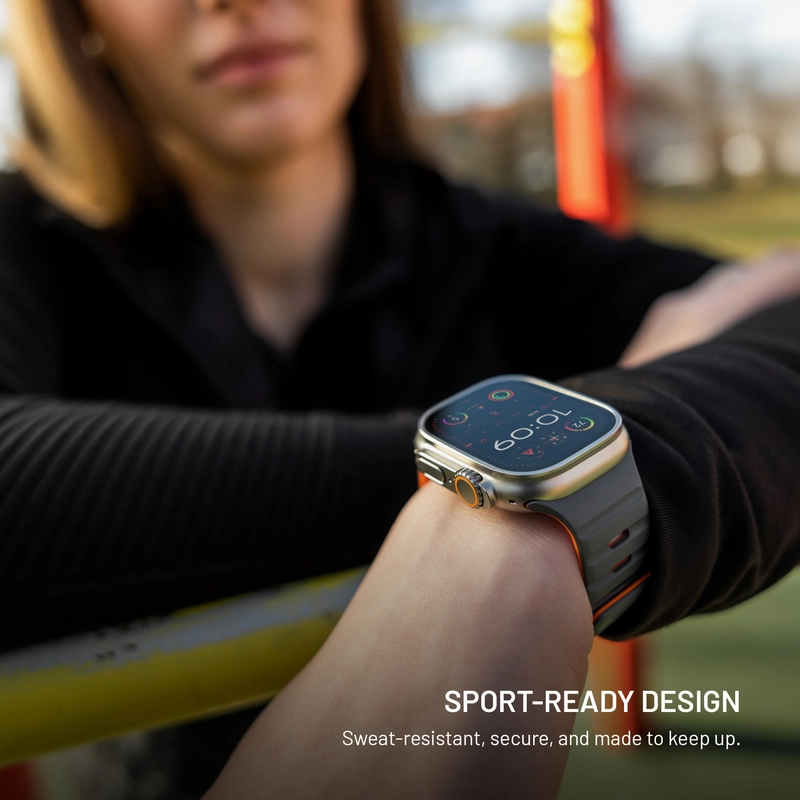 FIXED Mag Silicone Strap Apple Watch 42/44/45/46/49mm LightGrey - 8018299