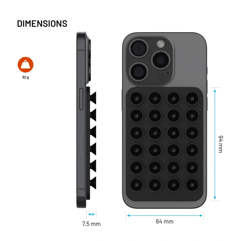 FIXED MAGMATE MagSafe holder with suction cups Black - 8018333