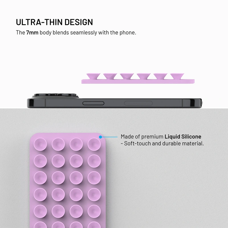 FIXED MAGMATE MagSafe holder with suction cups Pink - 8018335