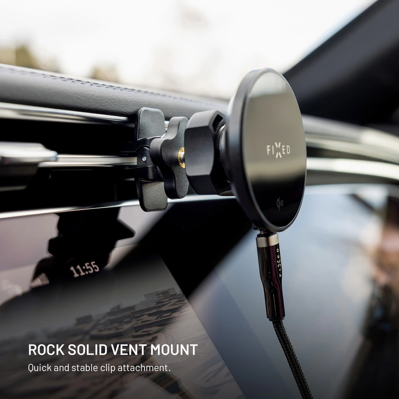 FIXED MagRound2 15W Airvent Car Mount Black - 8018352