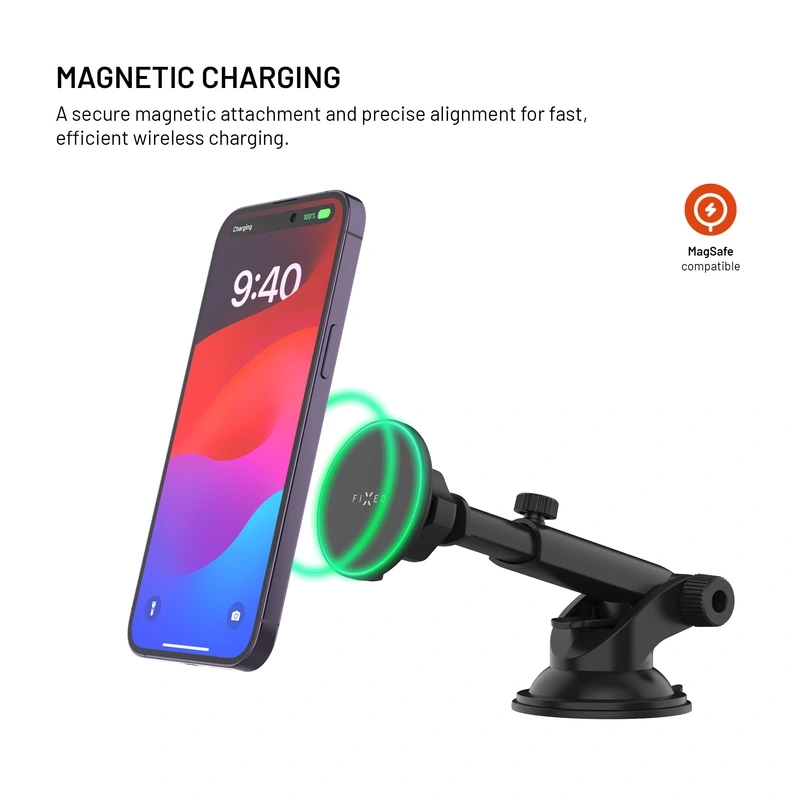 FIXED MagRound2 XL 15W Windshiled/Dashboard Car Mount Black - 8018353