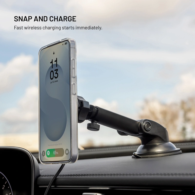 FIXED MagRound2 XL 15W Windshiled/Dashboard Car Mount Black - 8018353