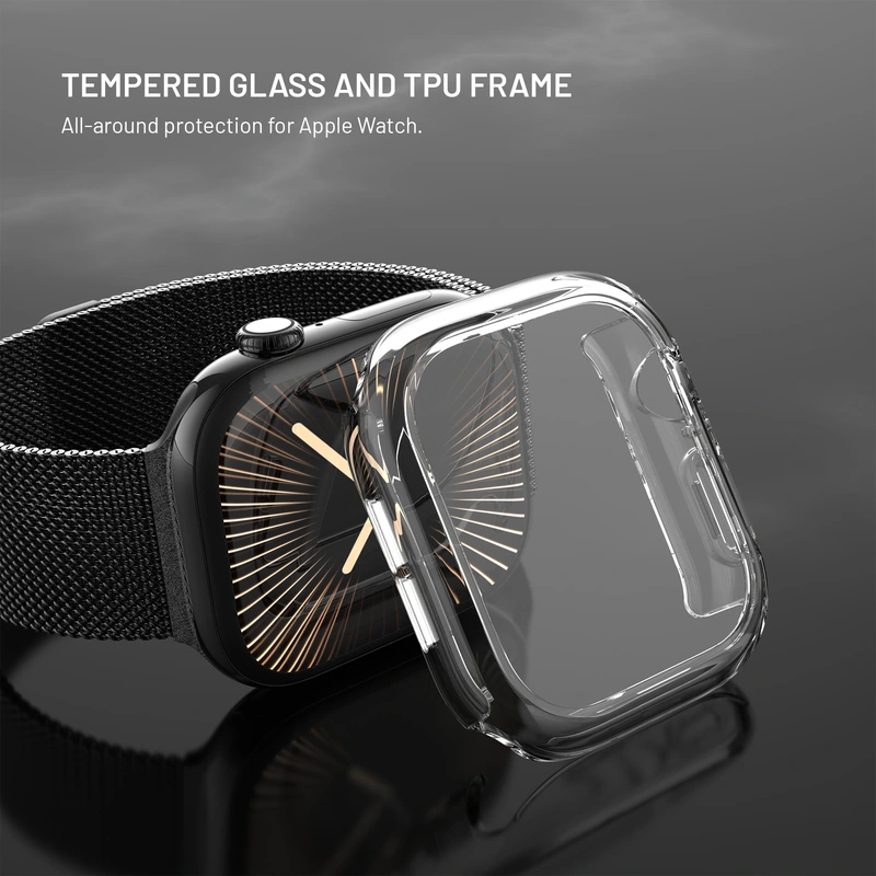 FIXED PURE Case w. Glass for Apple Watch 42 mm Clear - 8018365