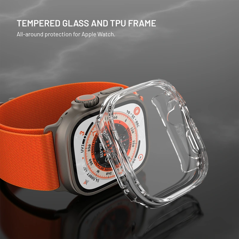 FIXED PURE Case w. Glass for Apple Watch 49 mm Clear - 8018366