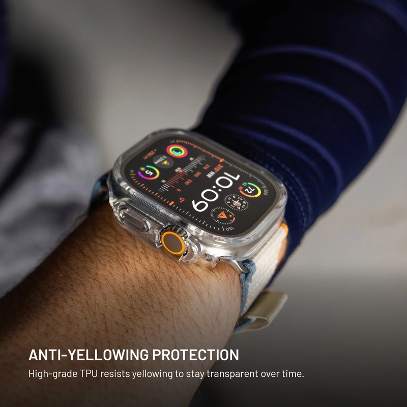 FIXED PURE Case w. Glass for Apple Watch 49 mm Clear - 8018366