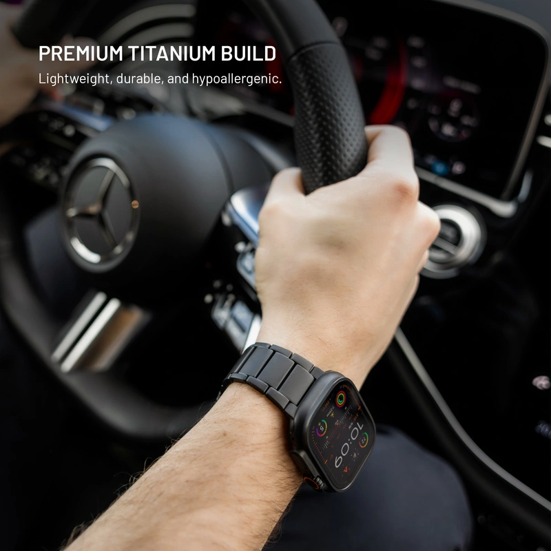 FIXED Titanium Strap for Apple Watch 42/44/45/46/49mm Black - 8018384