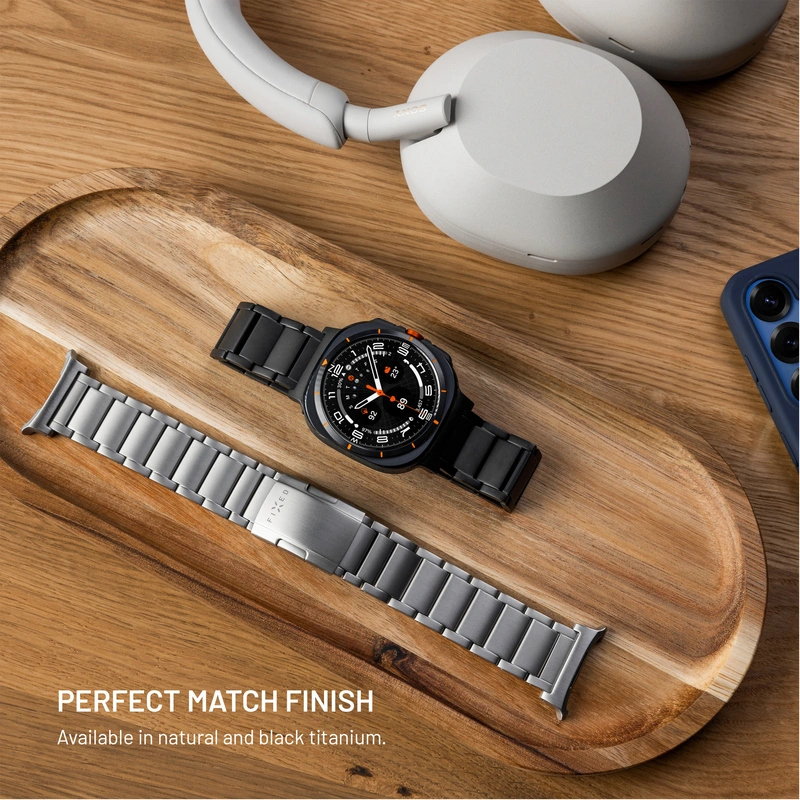 FIXED Titanium Strap for Garmin QuickFit 22mm Black - 8018388