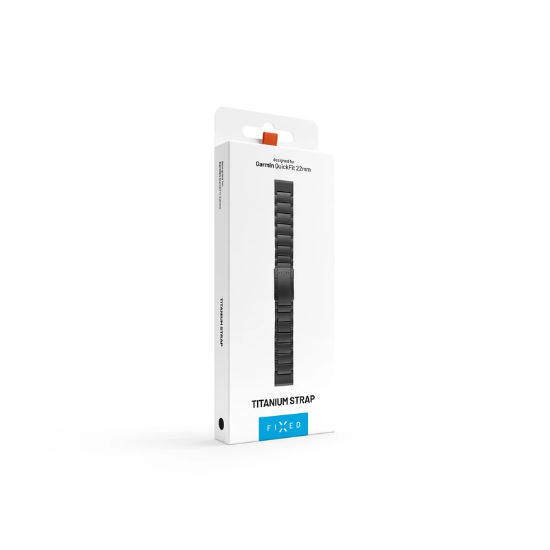 FIXED Titanium Strap for Garmin QuickFit 22mm Black - 8018388