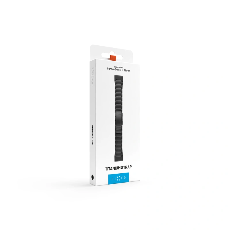FIXED Titanium Strap for Garmin QuickFit 26mm Black - 8018390
