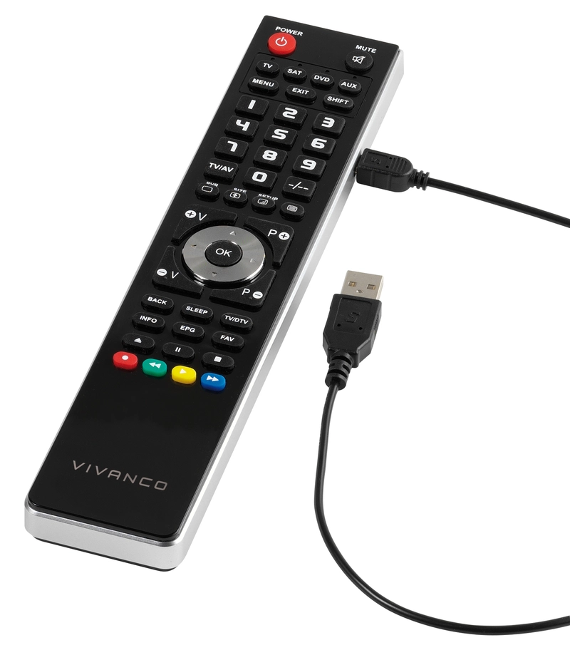 Vivanco 4in1 universal remote control Black - 2837600