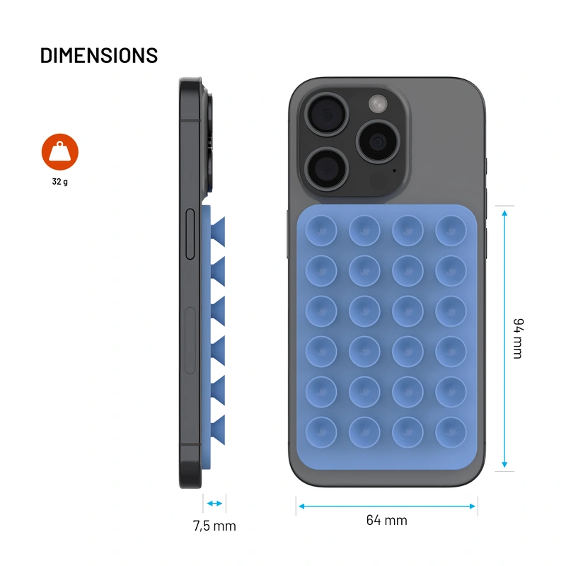 FIXED MAGMATE MagSafe holder with suction cups Blue - 8018404