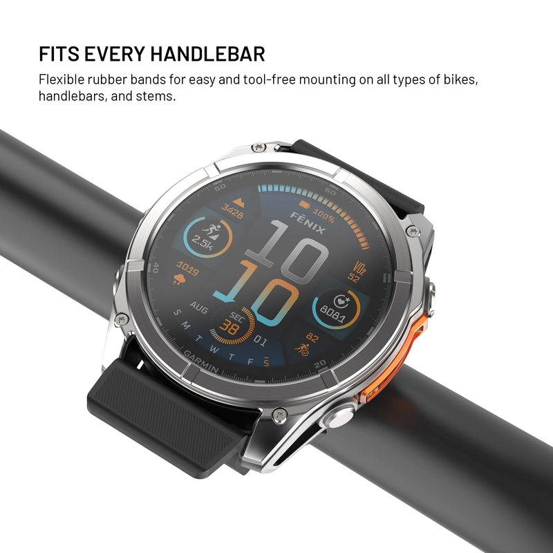 FIXED Handlebar Mount for Garmin smartwatches 26mm Black - 8018428