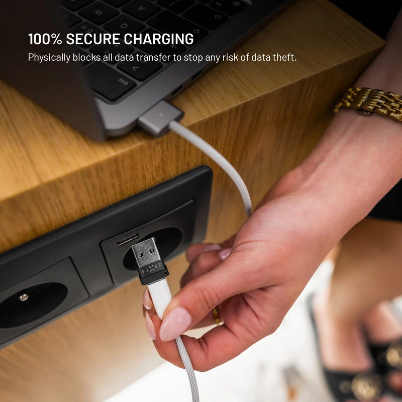 FIXED Data Blocker 2in1 USB-A & USB-C 240W for safe charging Black - 8018432