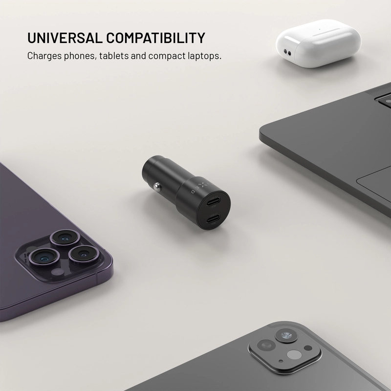 FIXED Super Fast Dual USB-C Car Charger 65W Black - 8018550