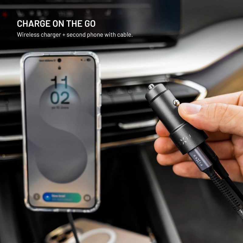 FIXED Super Fast Dual USB-C Car Charger 65W Black - 8018550