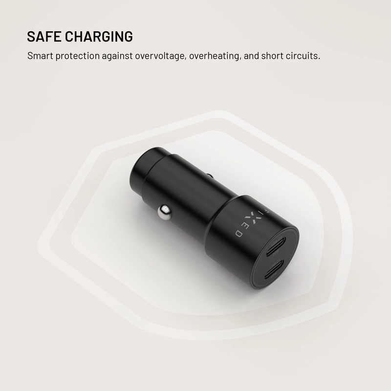 FIXED Super Fast Dual USB-C Car Charger 65W Black - 8018550