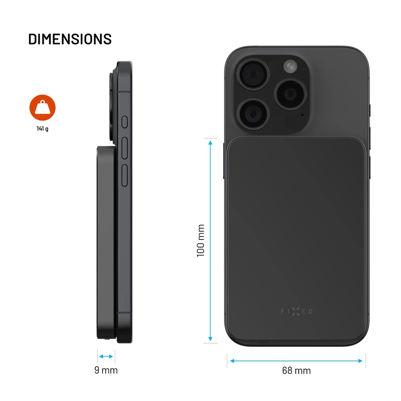 FIXED MagZen 5 Crystal Qi2 standard 5000 mAh Black - 8018604