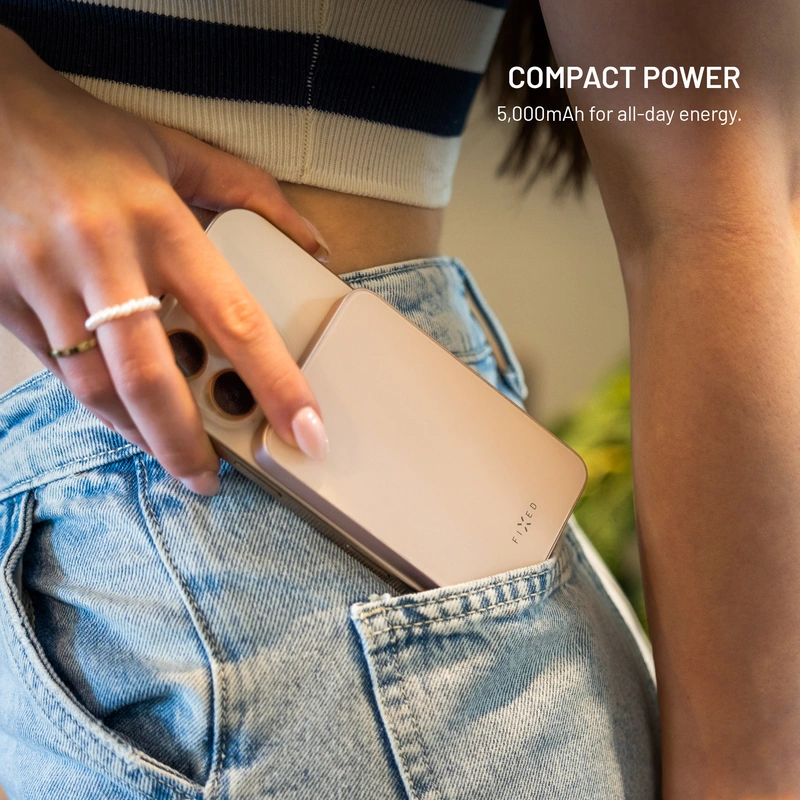 FIXED MagZen 5 Crystal Qi2 standard 5000 mAh Pink - 8018605