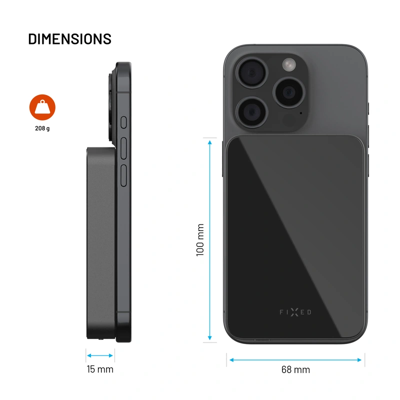 FIXED MagZen 10 Crystal Qi2 Standard 10.000 mAh Black - 8018606