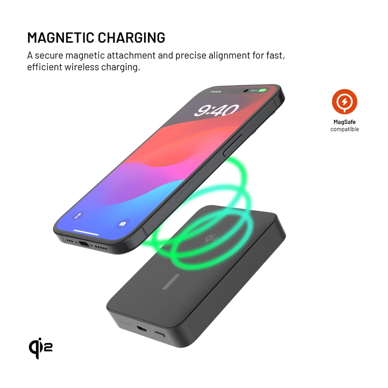 FIXED MagZen 10 Crystal Qi2 Standard 10.000 mAh Black - 8018606