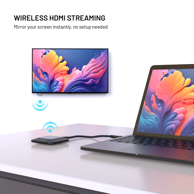 FIXED AirLink Wireless USB-C/HDMI Sender Black - 8018637