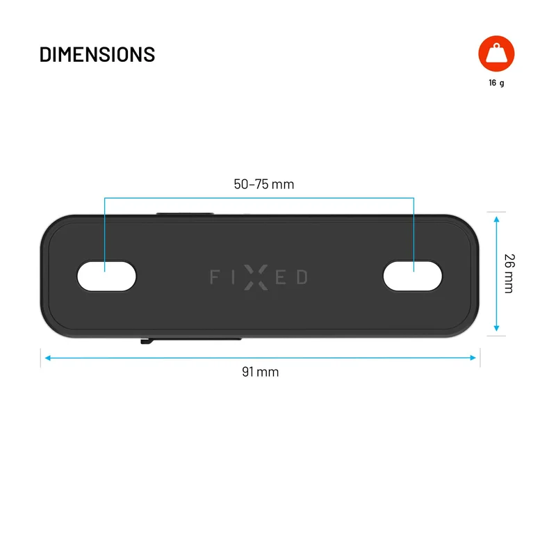 FIXED Tag Bike locator for Apple Find My Black - 8018669