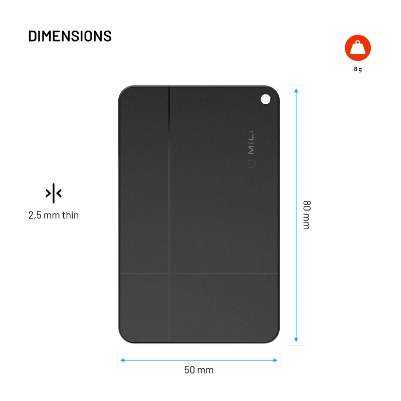 FIXED MiCard Locator Card for Apple and Android Black - 8018874