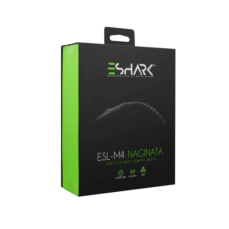 White Shark Premium NAGINATA Gaming Mice 6D 16.000dpi Black - 2053978