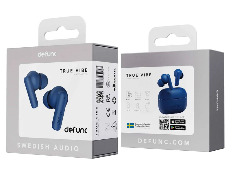 Defunc TRUE VIBE TWS Plugin In-Ear BT Earbuds Blue - 8071003