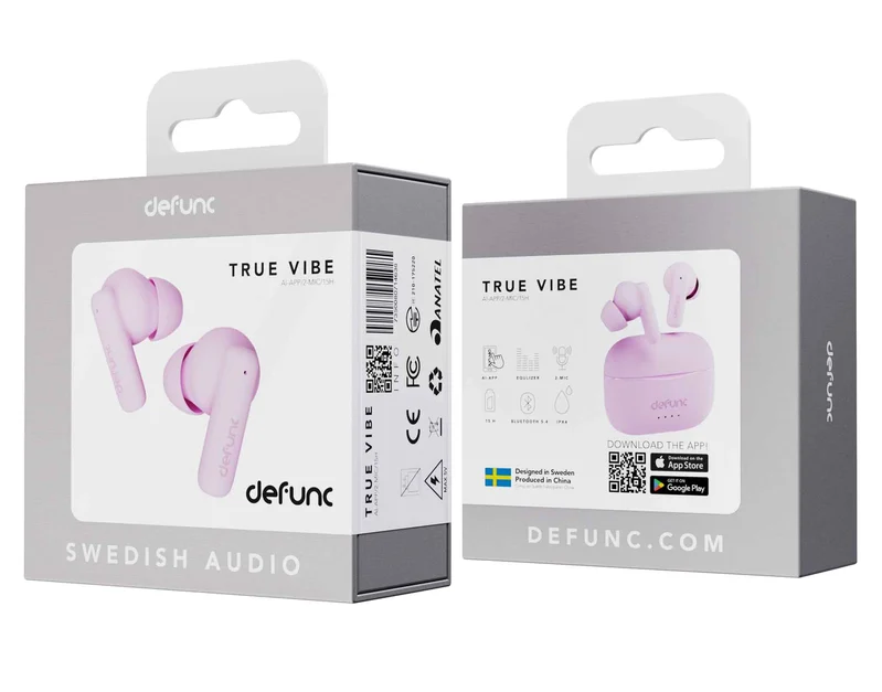 Defunc TRUE VIBE TWS Plugin In-Ear BT Earbuds Pink - 8071004