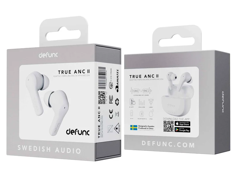 Defunc TRUE ANC II TWS Plugin In-Ear BT Earbuds White - 8071018
