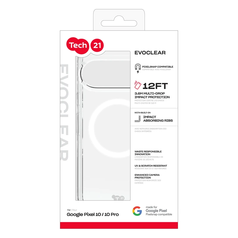 Tech21 Evo Clear Magnet Google Pixel 10/10 Pro Clear - 8674722